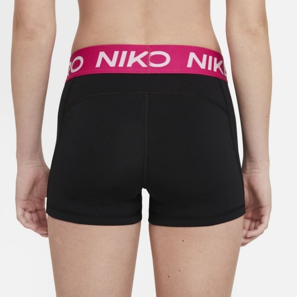 Nike black/pink pro shorts 3" - Picture 2 of 3